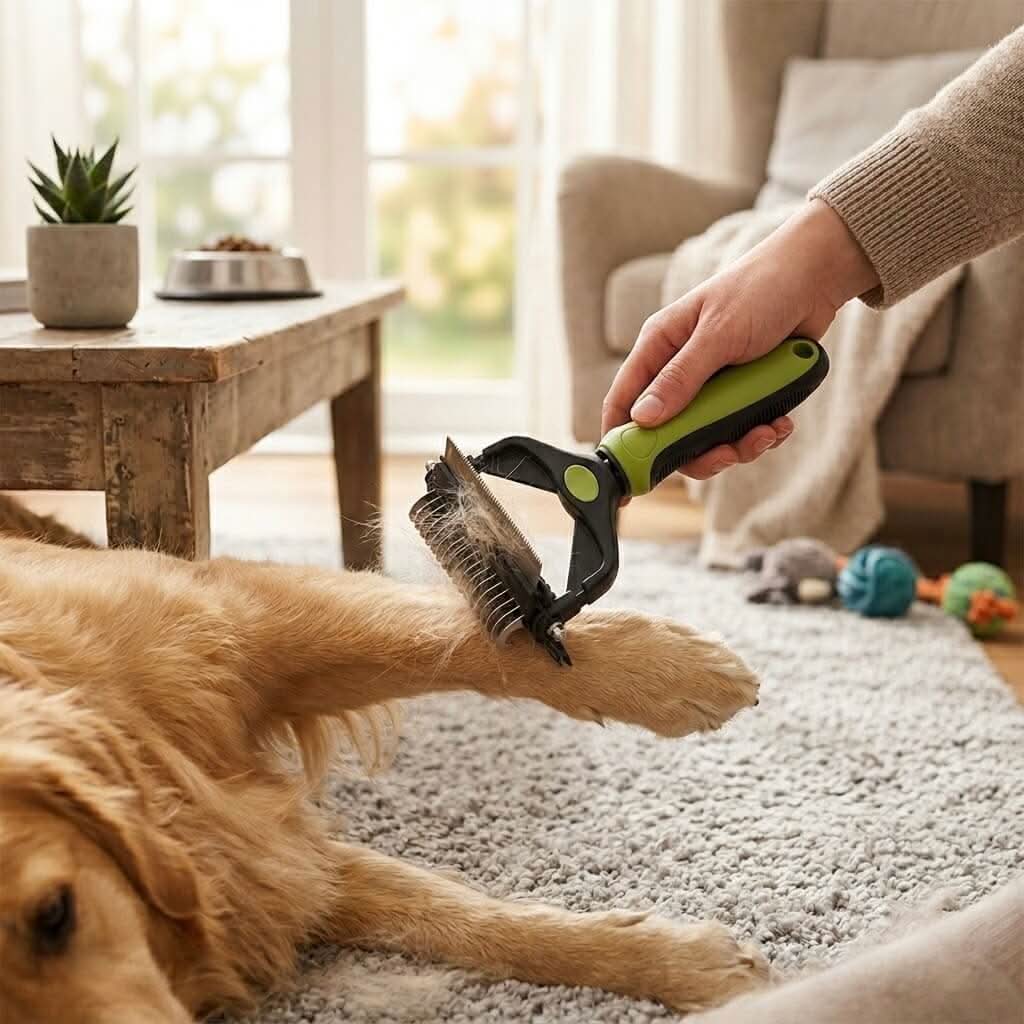 Fellpflegebürste für Hunde & Katzen – weniger lose Haare