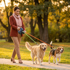 Anti-Wickel Doppel Hundeleine – verstellbar für zwei Hunde