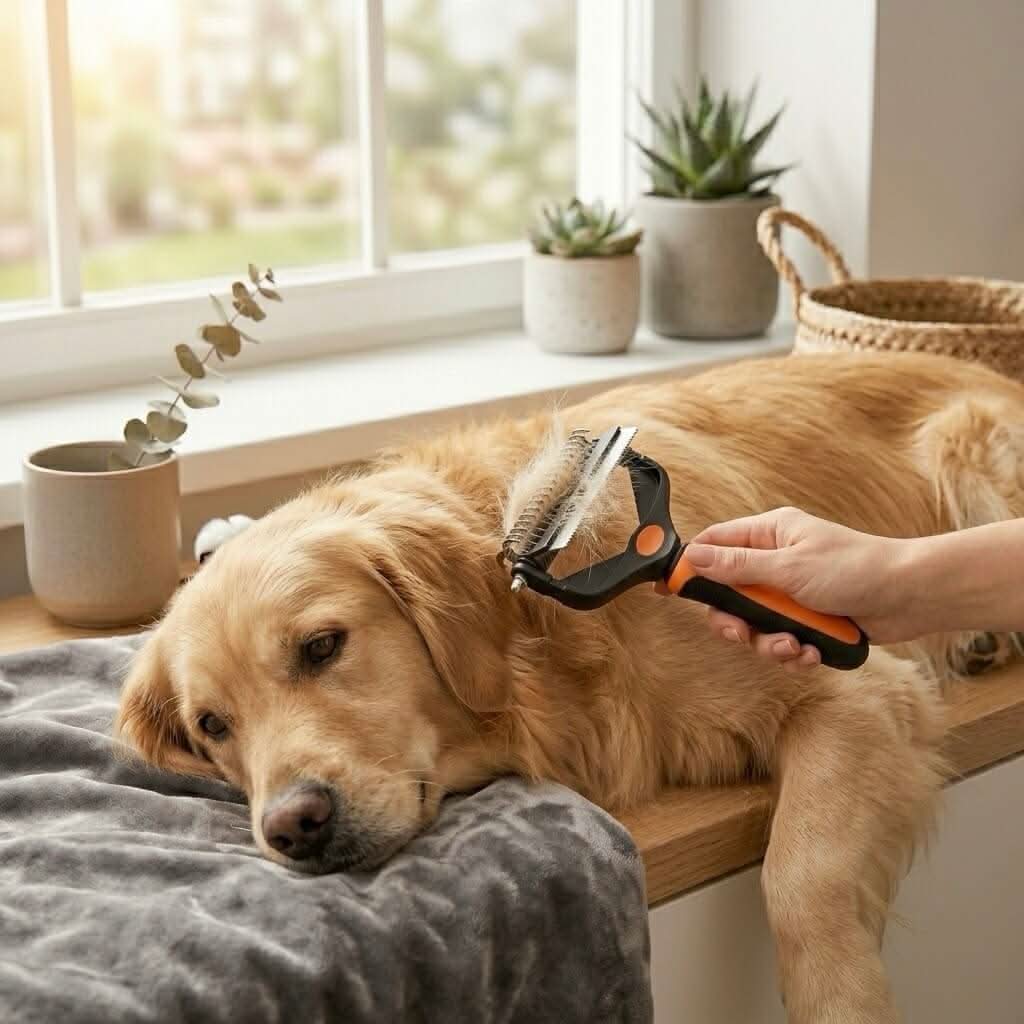 Fellpflegebürste für Hunde & Katzen – weniger lose Haare
