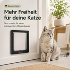 Katzenklappe für Türen – 4-Wege Haustierklappe