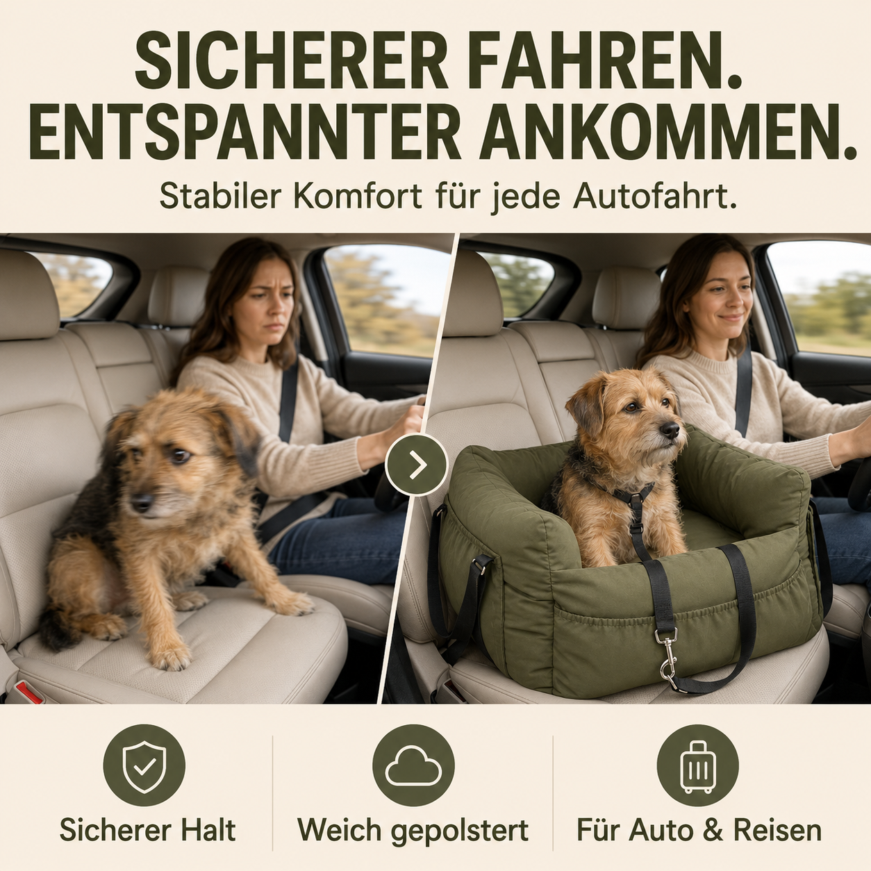 Autositz für Hunde – sicherer Platz für Autofahrten