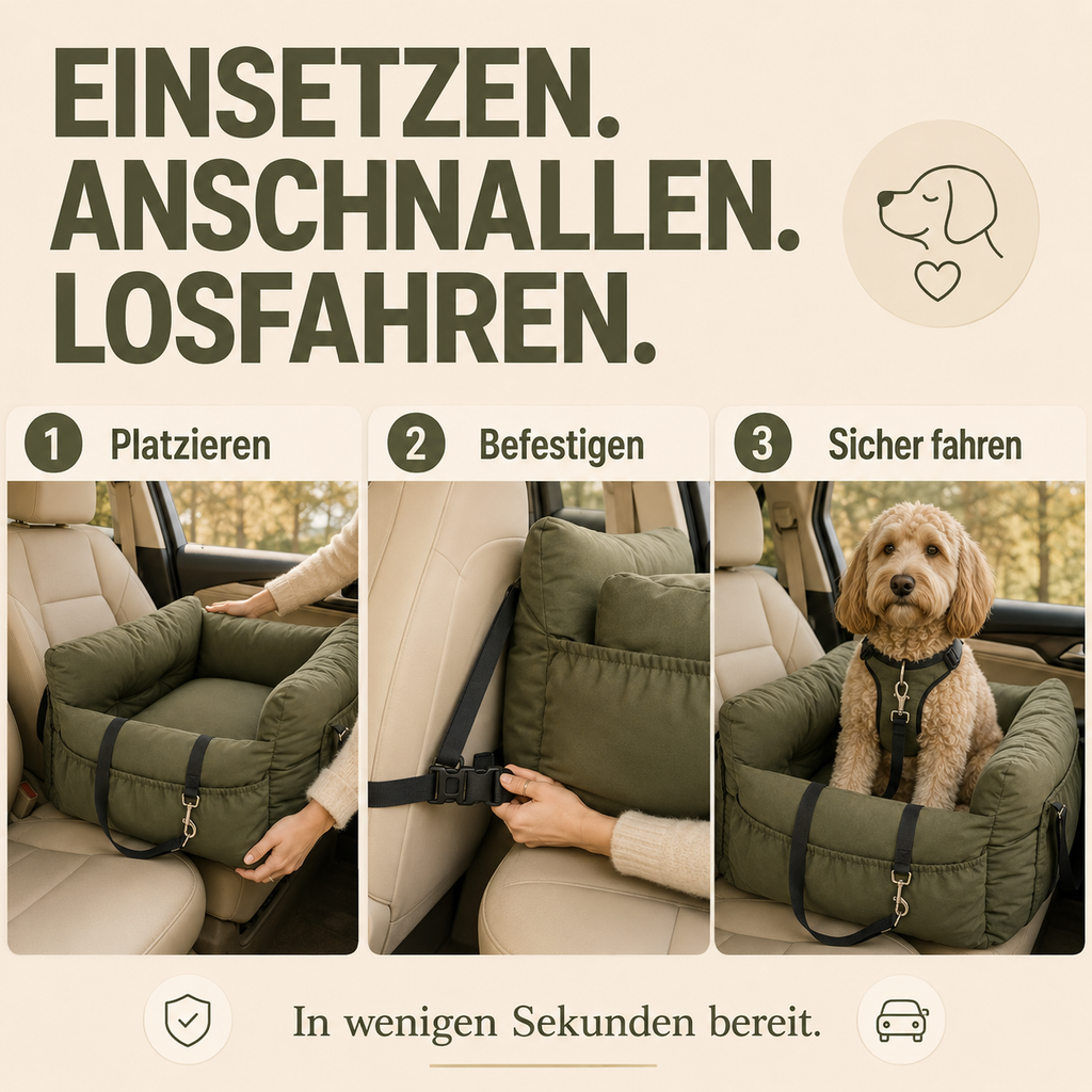 Autositz für Hunde – sicherer Platz für Autofahrten