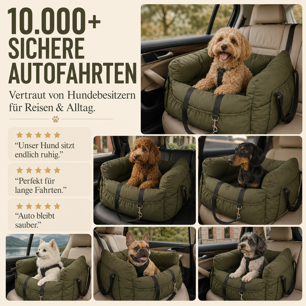 Autositz für Hunde – sicherer Platz für Autofahrten