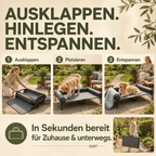 PurePet 2-in-1 erhöhtes Hundebett in Grau mit Plüschpolster, faltbar für drinnen & draußen.