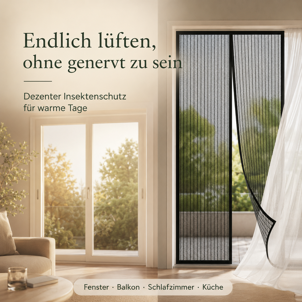 Fliegengitter für Fenster – Zuschneidbar & Selbstklebend