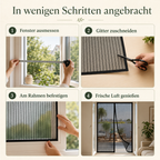 Fliegengitter für Fenster – Zuschneidbar & Selbstklebend