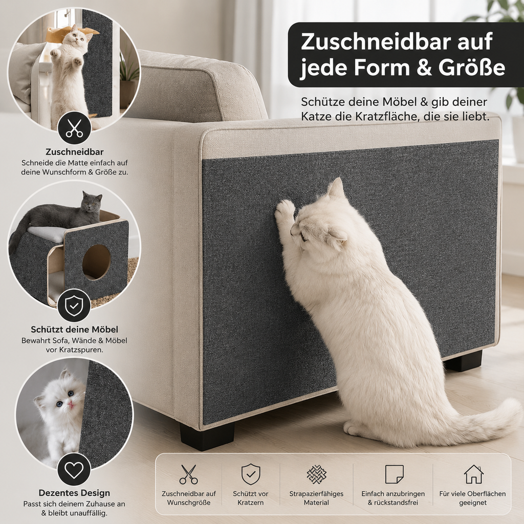 Katzen Kratzschutz für Sofa & Möbel – Zuschneidbar