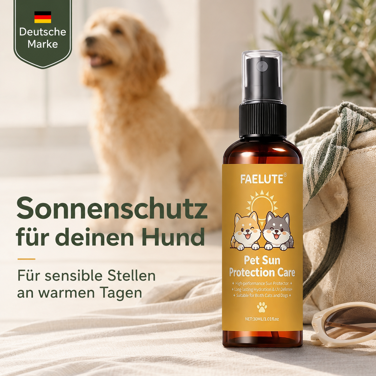 Sonnencreme für Hunde – Schutz für Nase, Ohren & Haut