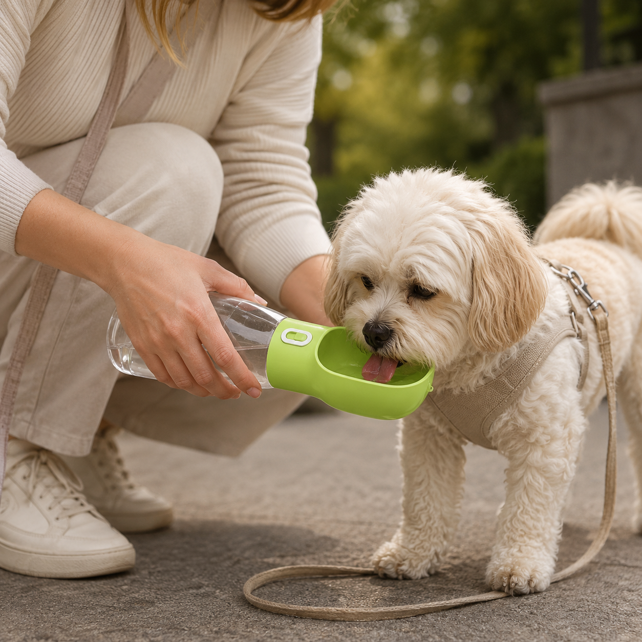 Tragbare Hundewasserflasche – Trinkflasche für unterwegs