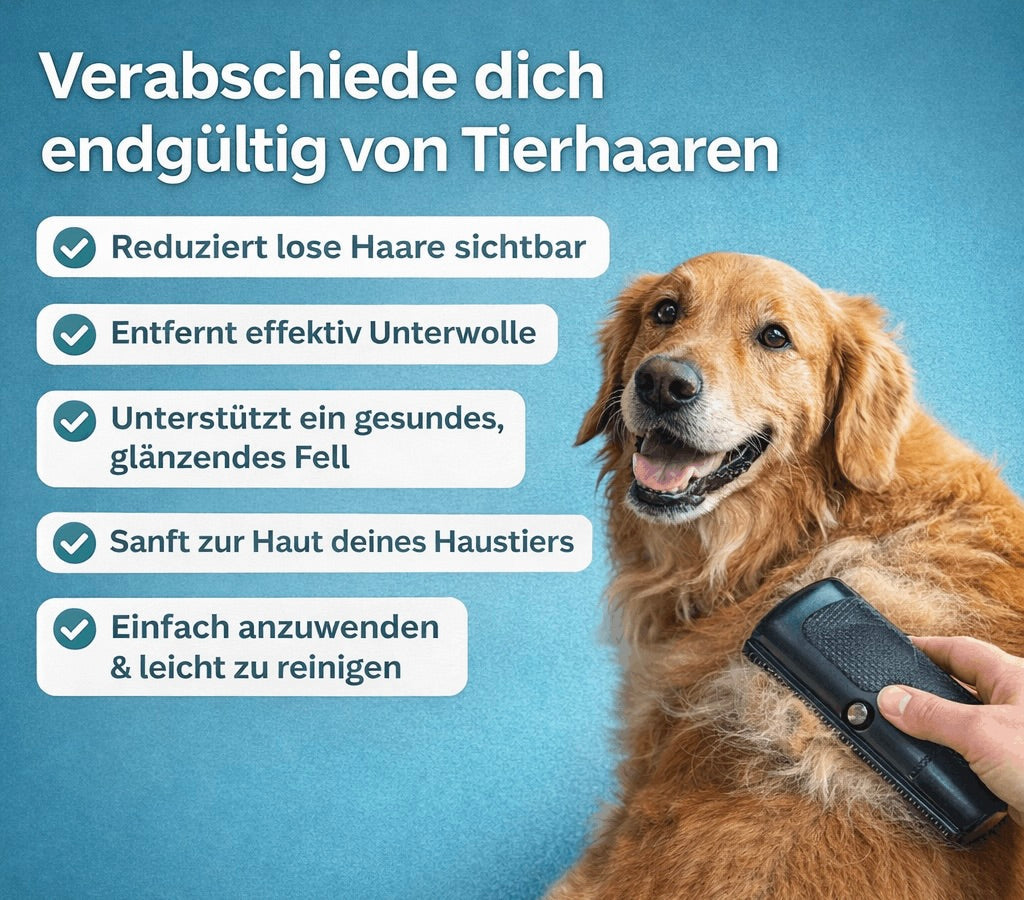Tierhaarentferner – Unterwollkamm für Hunde & Katzen PurePet