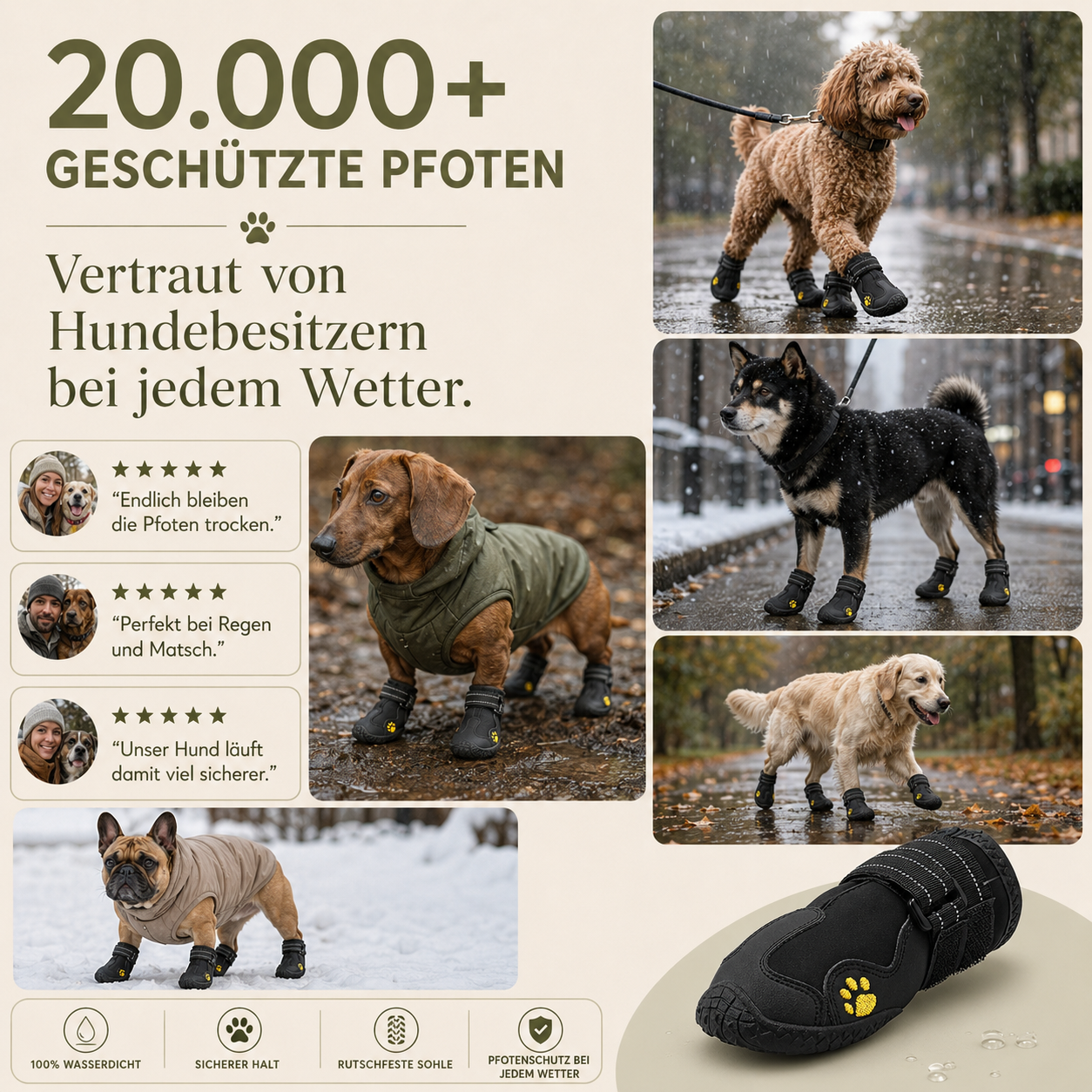PurePet® PawGuard – Pfotenschutz für Hunde