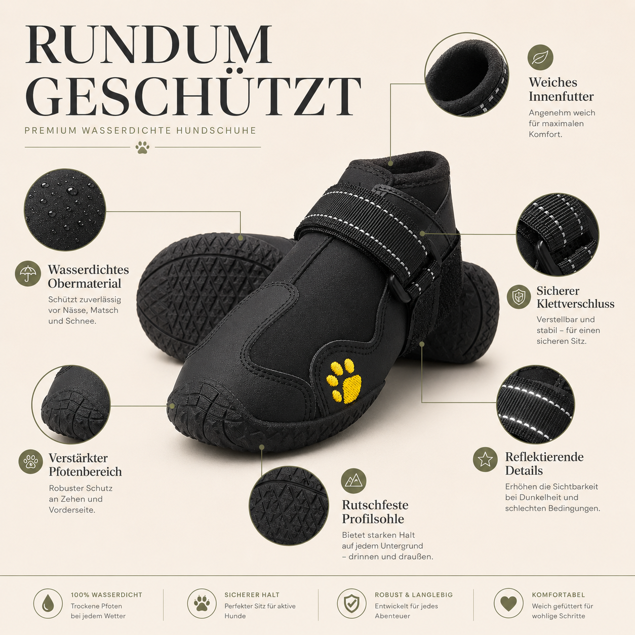 PurePet® PawGuard – Pfotenschutz für Hunde