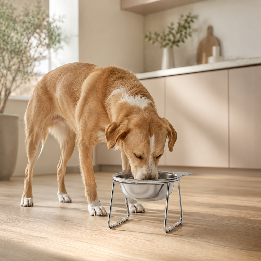 Erhöhter Futternapf für Hunde – bequemer fressen & trinken
