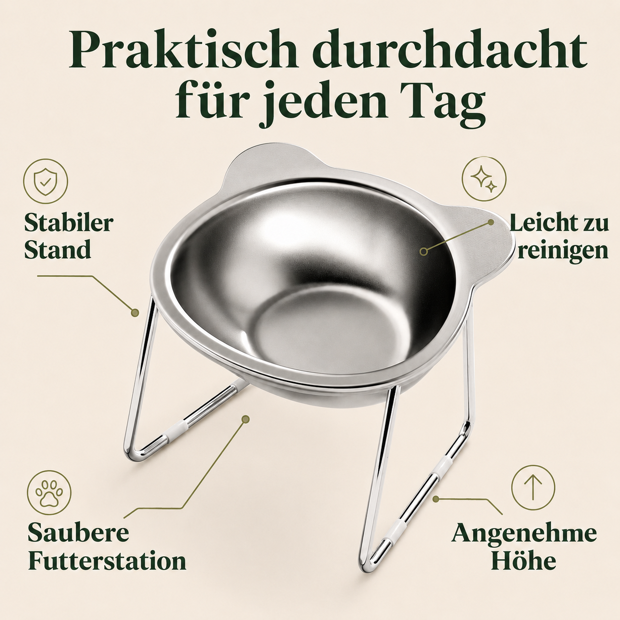 Erhöhter Futternapf für Hunde – bequemer fressen & trinken