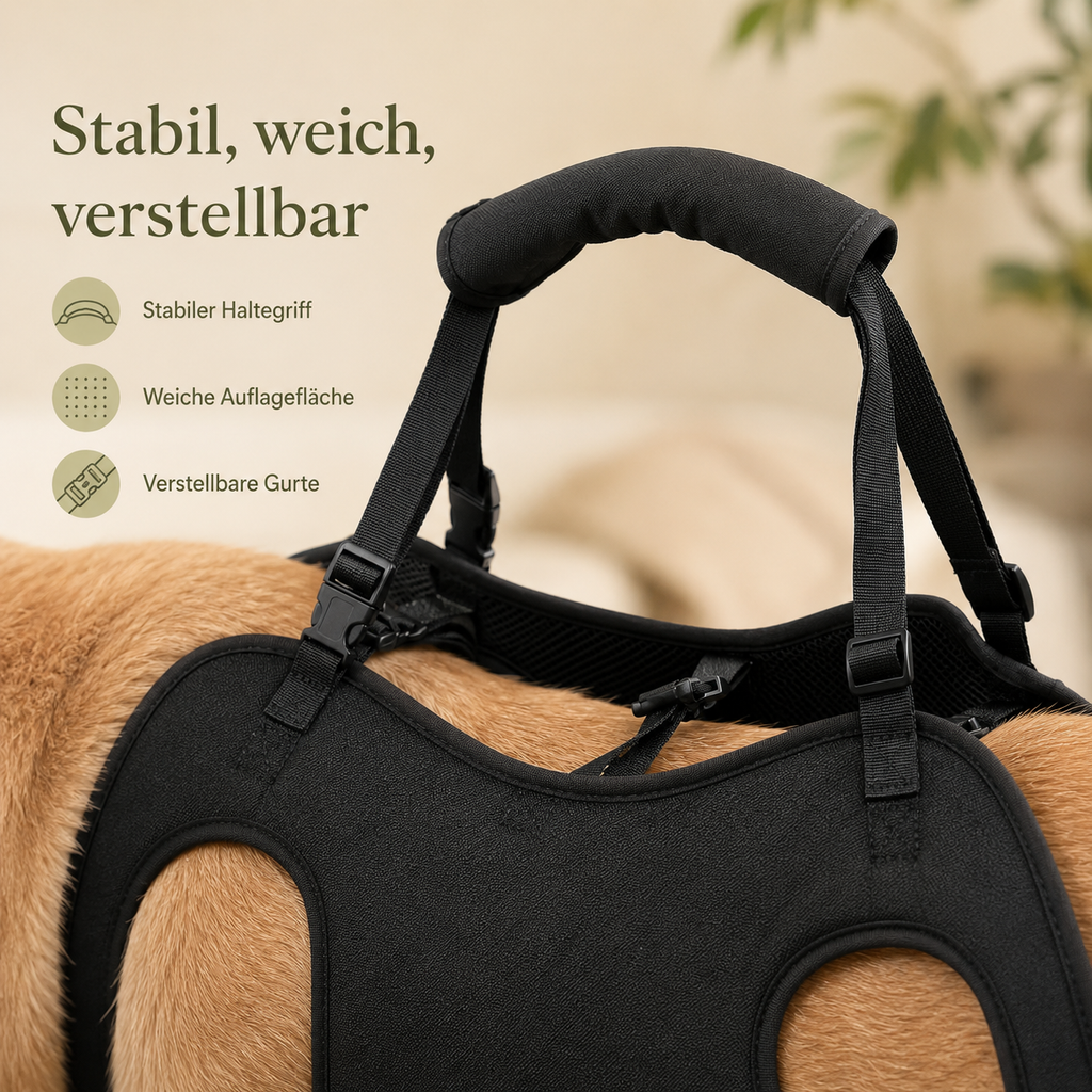 Tragegeschirr für Hunde – Unterstützung beim Aufstehen & Treppensteigen