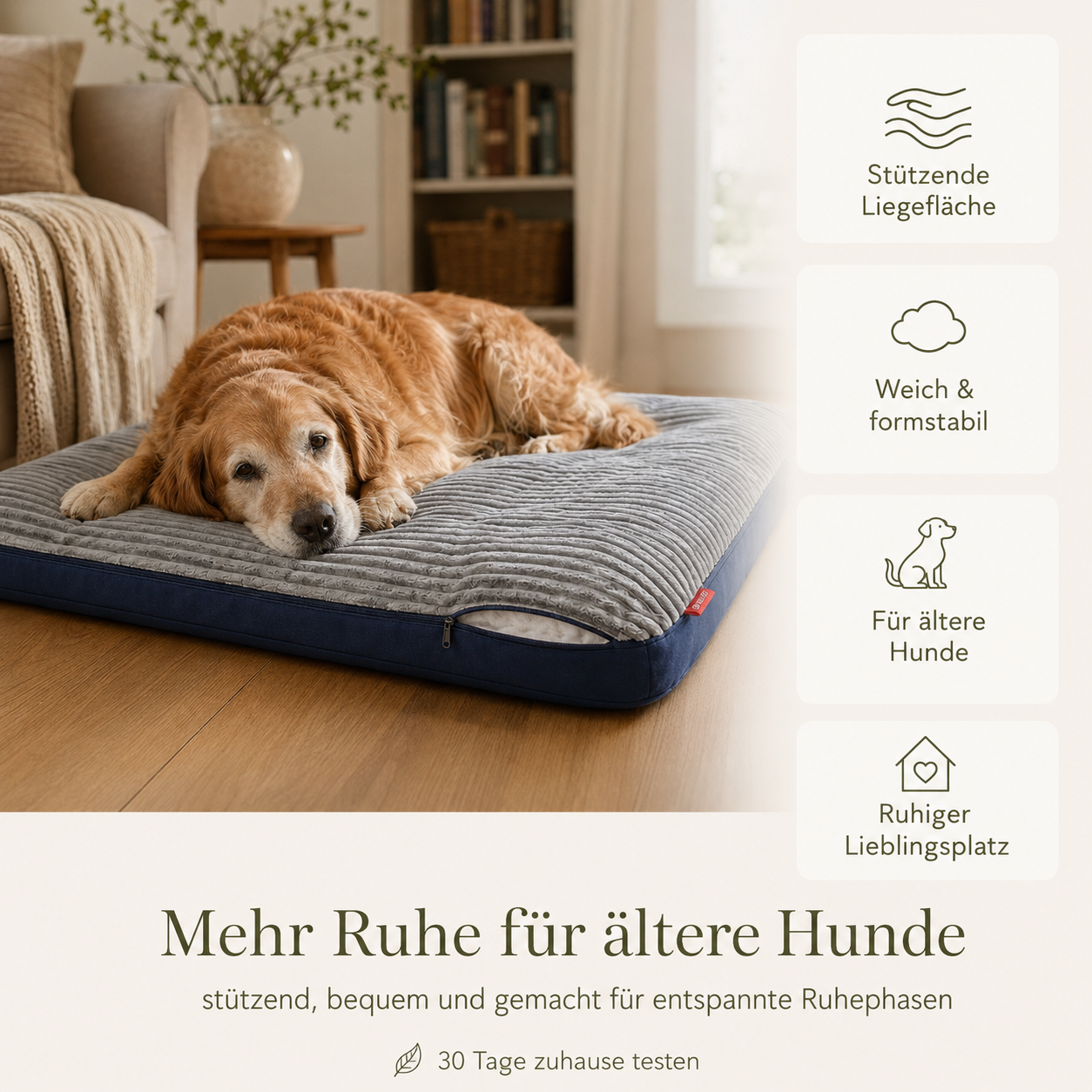 Orthopädisches Hundebett – stützender Liegekomfort