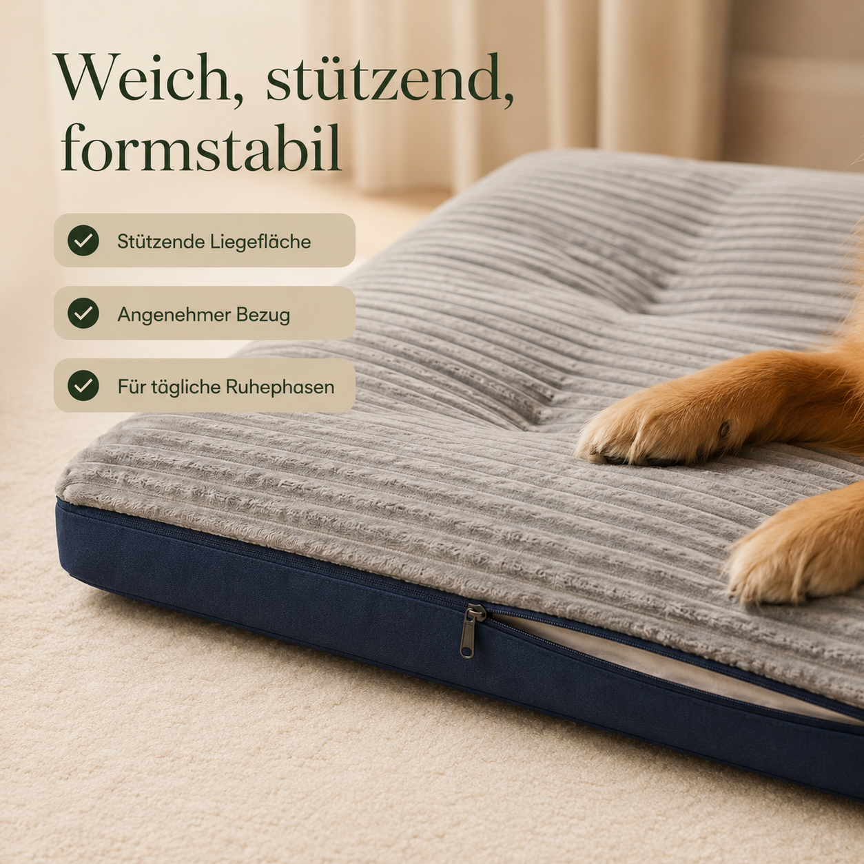 Orthopädisches Hundebett – stützender Liegekomfort