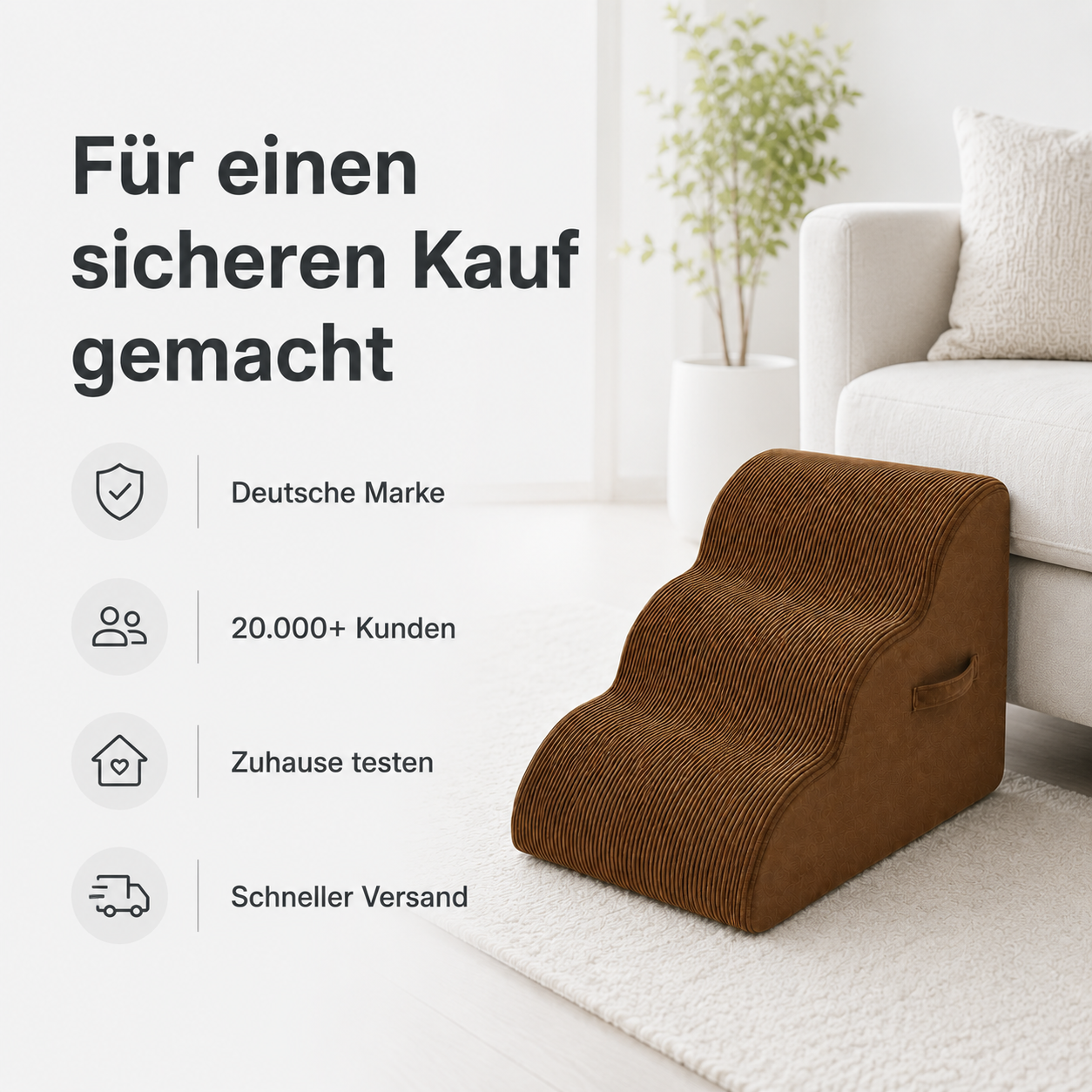 Hundetreppe für Sofa & Bett – weniger Springen im Alltag