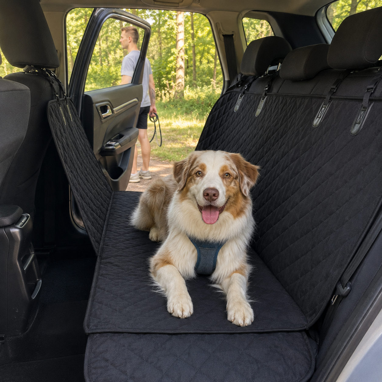 Autoschutzmatte für Hunde – schützt Kofferraum & Ladekante