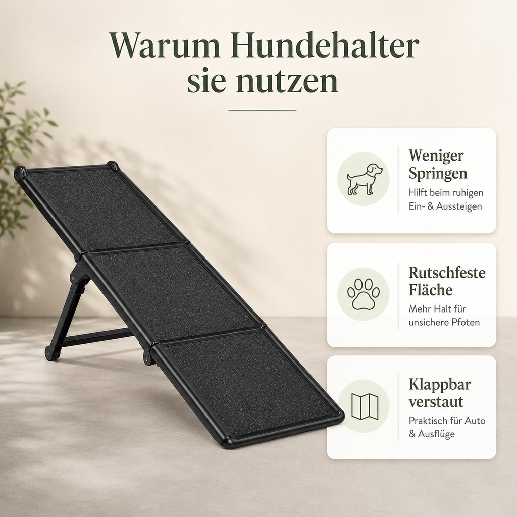 Klappbare Hunderampe fürs Auto – leichter Einstieg ohne Springen