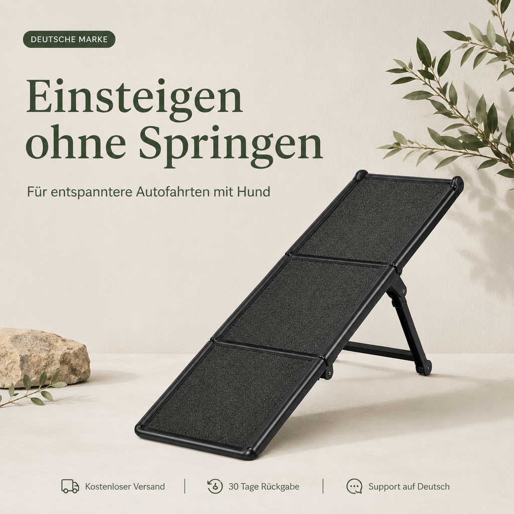 Klappbare Hunderampe fürs Auto – leichter Einstieg ohne Springen