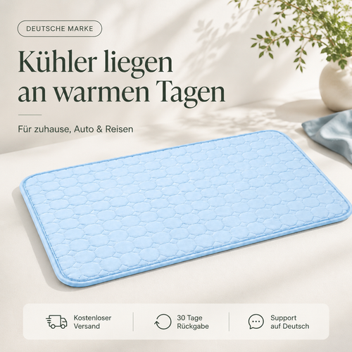 Selbstkühlende Hundematte für warme Tage