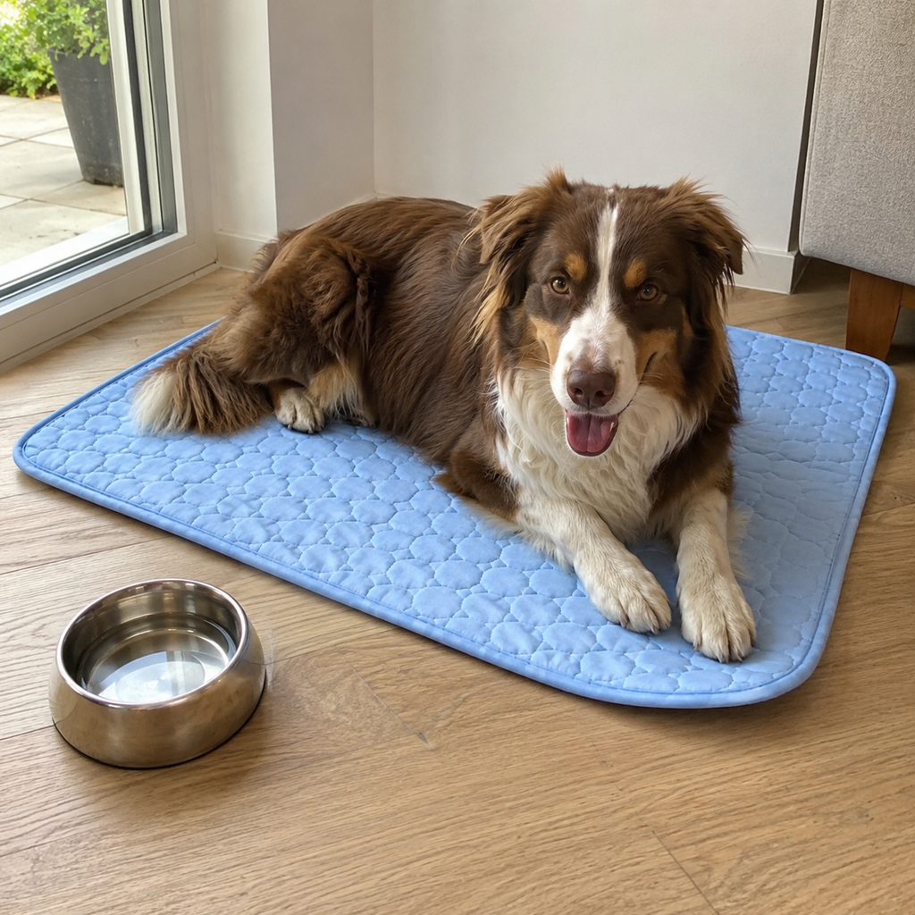 Selbstkühlende Hundematte für warme Tage