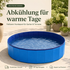 Faltbarer Hundepool für Garten & Terrasse