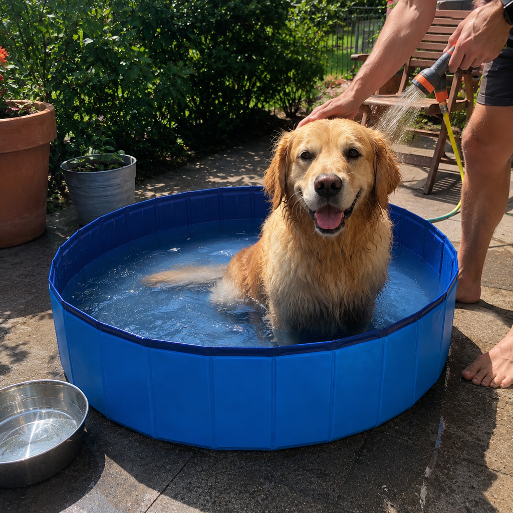 Faltbarer Hundepool für Garten & Terrasse