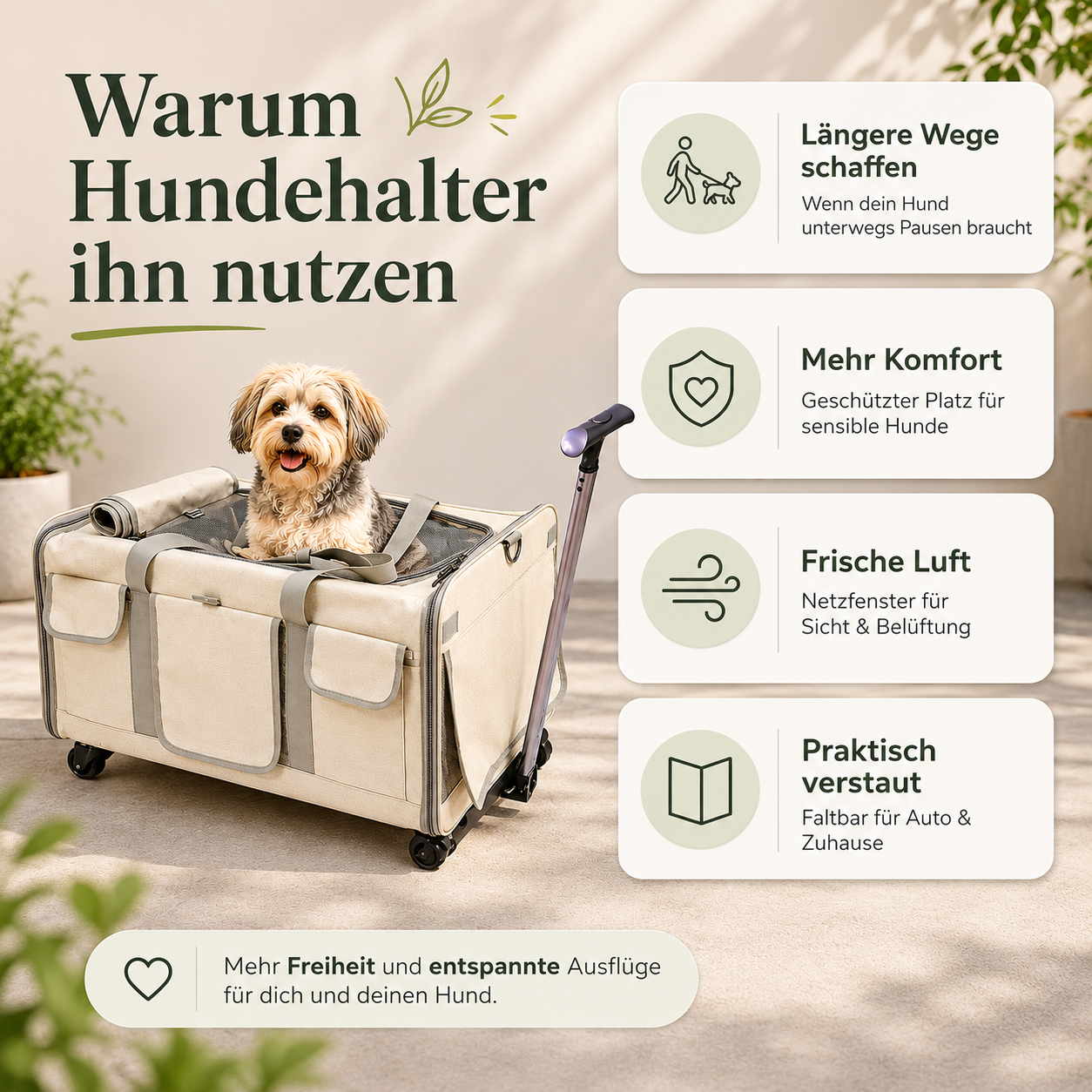 Hundebuggy für kleine Hunde – Komfortabler Haustierwagen