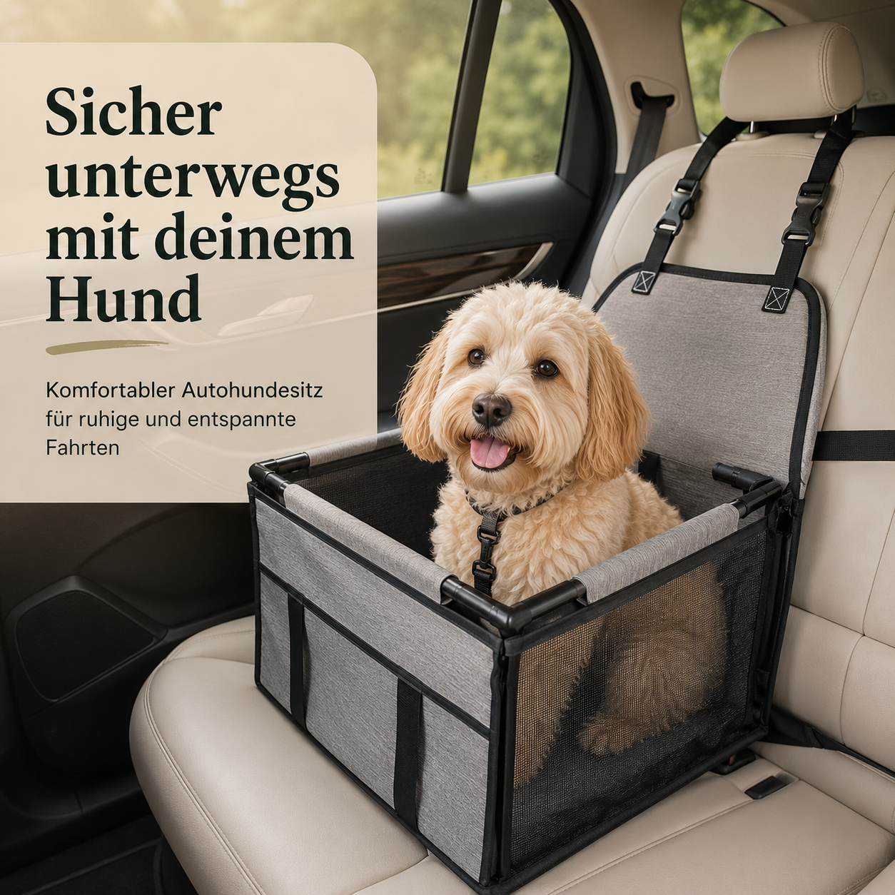 Hundesitz fürs Auto – Sicherer Autositz für Hunde