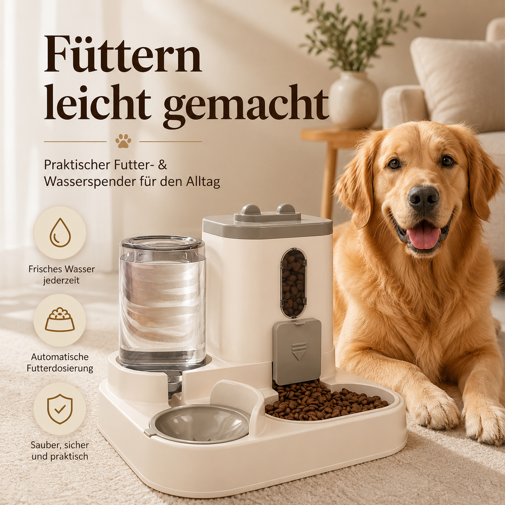 Futter- & Wasserspender für Hunde und Katzen