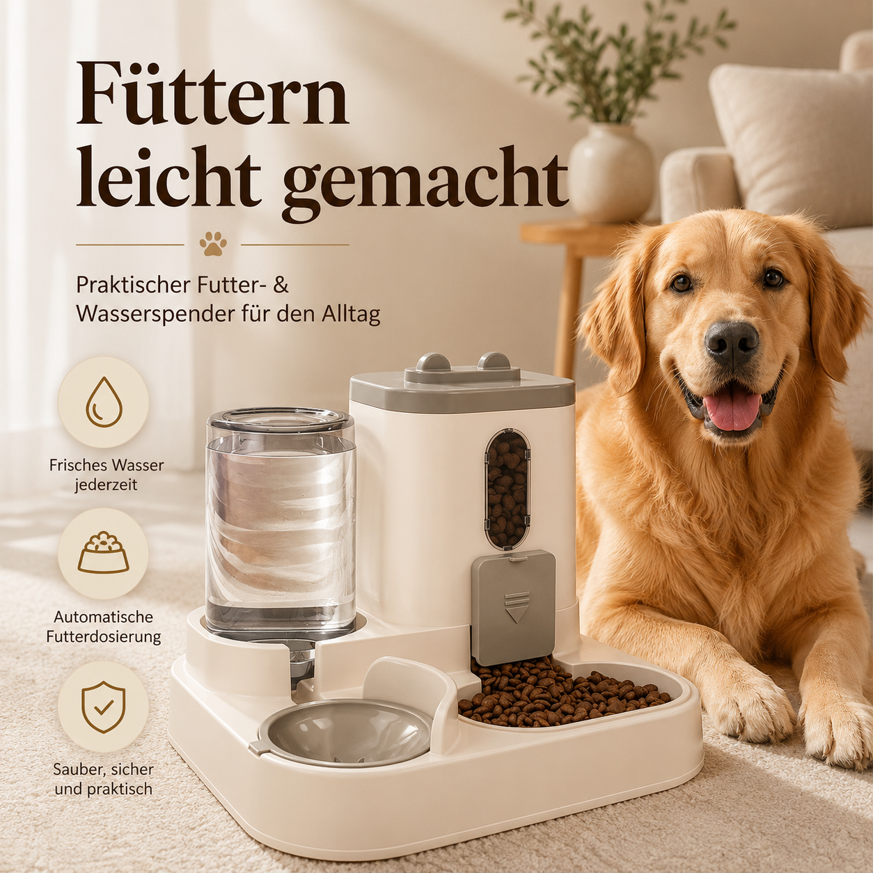 Futter- & Wasserspender für Hunde und Katzen