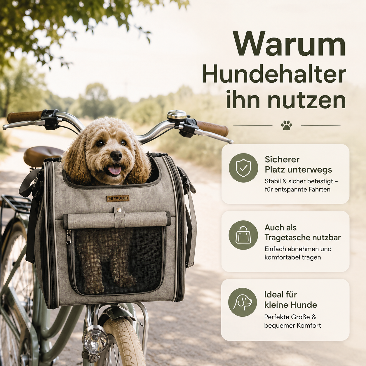 Hundefahrradkorb & Tragetasche – Für kleine Hunde