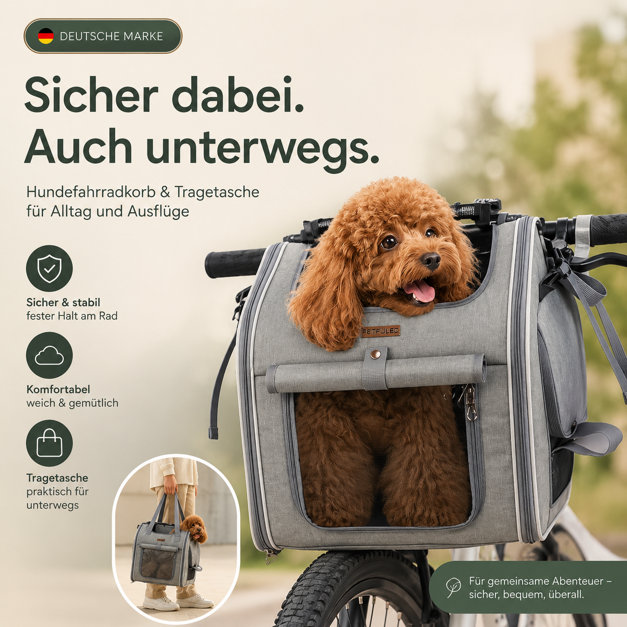 Hundefahrradkorb & Tragetasche – Für kleine Hunde