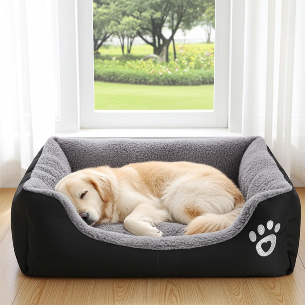 Plüsch Haustierbett quadratisch