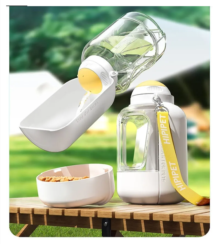 2-in-1 Hundetrinkflasche – Wasserflasche mit Napf