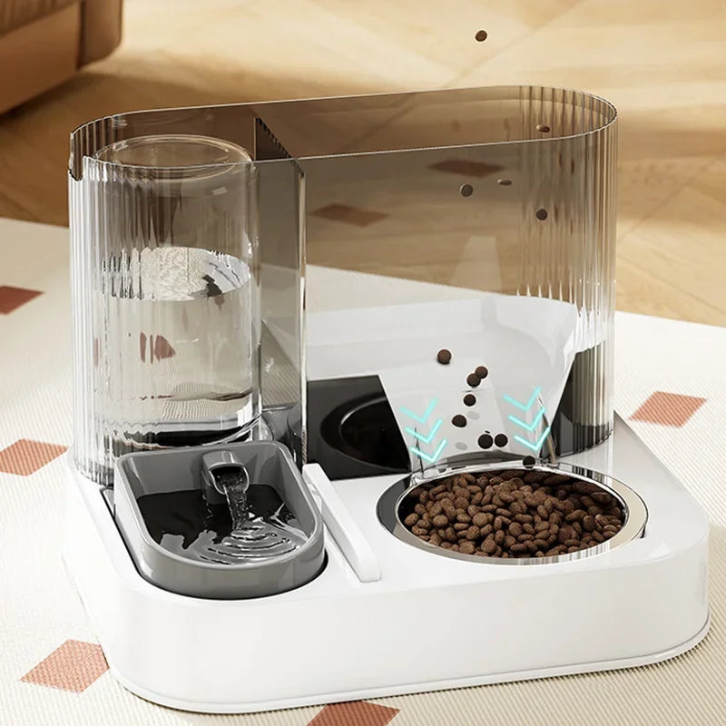 Futterautomat – automatischer Doppelnapf für Hunde & Katzen