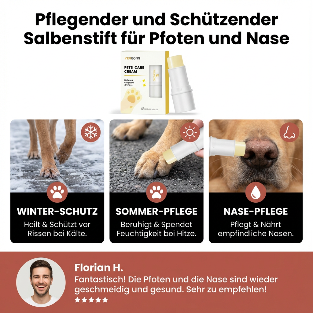 Pfoten- & Nasenpflege Stift für Hunde & Katzen