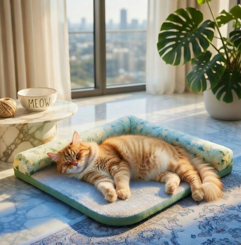 Kühlmatte Katze – selbstkühlend & waschbar für Katzen & Hunde