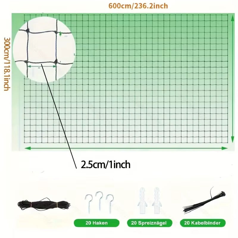 Katzennetz Balkon & Fenster 2x3 m – drahtverstärkt