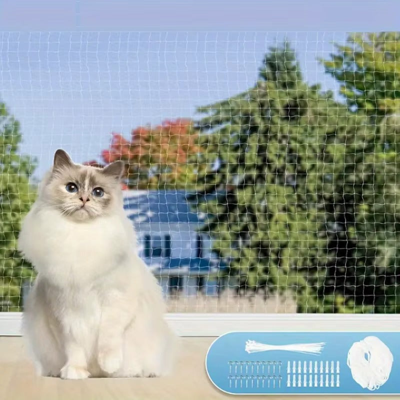 Katzennetz Balkon & Fenster 2x3 m – drahtverstärkt