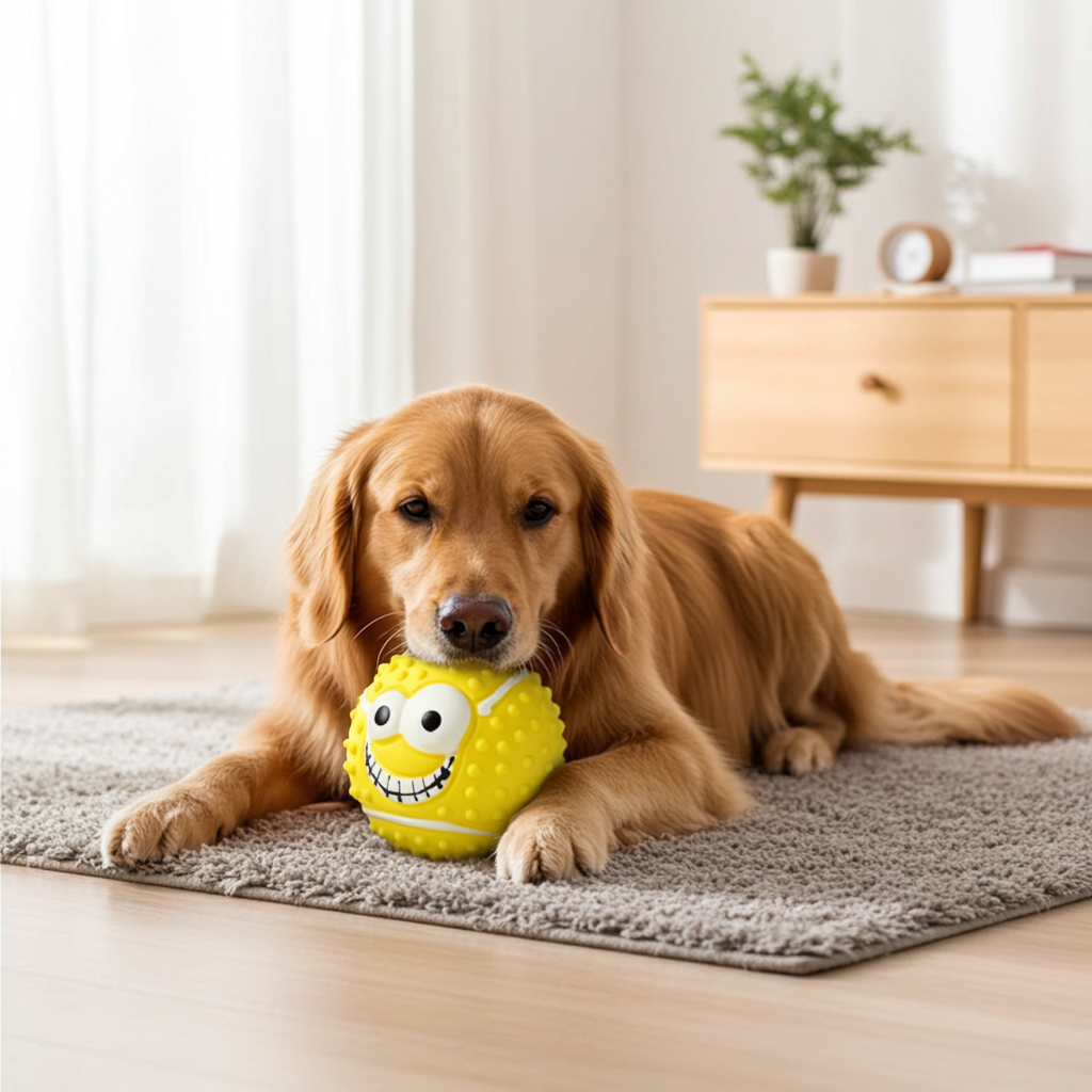 Latexball Hundespielzeug mit Quietscher